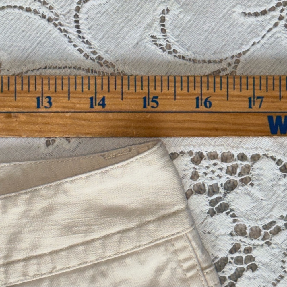 Sigrid Olsen Modernist Cotton Cream Straight Leg Cropped Jeans Women’s size 10 - Picture 4 of 16